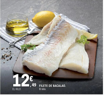 E.Leclerc FILETE DE BACALAO. El kilo. oferta