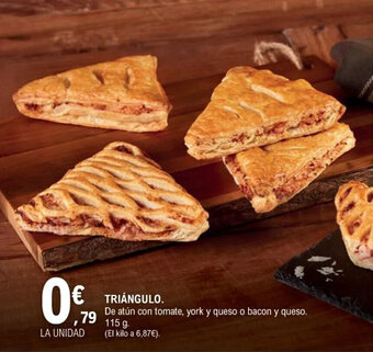 E.Leclerc TRIÁNGULO. De atún con tomate, york y queso o bacon y queso. oferta