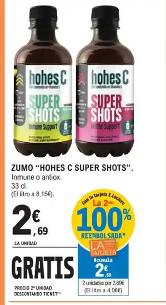 E.Leclerc ZUMO "HOHES C SUPER SHOTS". oferta