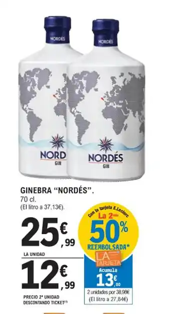E.Leclerc GINEBRA "NORDÉS". 70 cl oferta