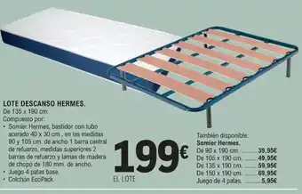E.Leclerc LOTE DESCANSO HERMES. De 135 x 190 cm. oferta