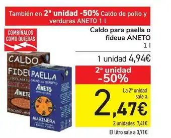Carrefour Aneto Caldo para paella o fideua 1 L oferta