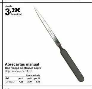 Staples Kalamazoo Abrecartas mango oferta