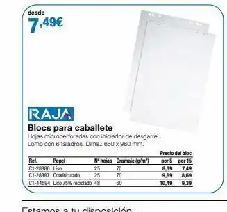Staples Kalamazoo Desde 7,49€ ref. papel c1-28386 liso c1-28387 cuadriculado 25 c1-44594 liso 75% reciclado 48 raja blocs para caballete oferta