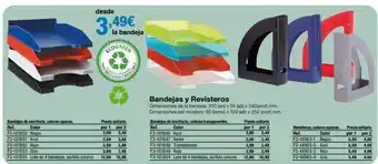Staples Kalamazoo Bandejas de escritorio, colores opacos ref. color f3-101850 negro f3-101851 anul desde 3,49€ la bandeja precio unitar oferta