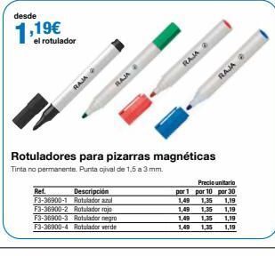 Staples Kalamazoo Desde  1,19€  el rotulador  raja  raja  ref.  descripción f3-36900-1 rotulador azul  f3-36900-2 rotulador rojo f3-36900-3 rot oferta