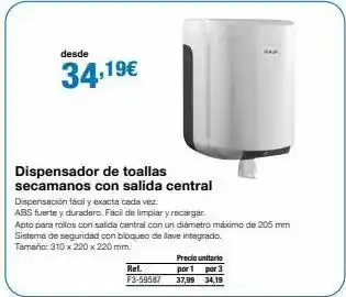 Staples Kalamazoo Dispensador de toallas abs oferta