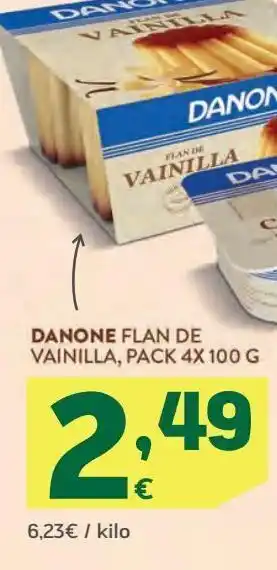 HiperDino Flan de vainilla danone oferta