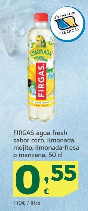 HiperDino Agua con sabor firgas oferta