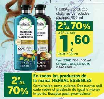 HiperDino Champú herbal essences oferta