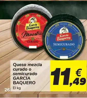 Carrefour García Baquero Queso Mezcla Curado O Semicurado oferta