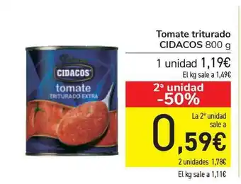 Carrefour Cidacos Tomate Triturado 800g oferta