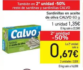 Carrefour Calvo Sardillas En Aceite De Oliva 60g oferta