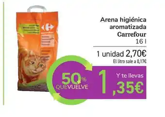 Carrefour Arena Higiénica Aromatizada Carrefour 16L oferta