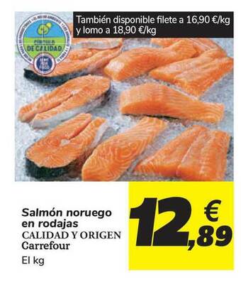 Carrefour Salmón Noruego En Rodajas Calidad Y Origen Carrefour oferta