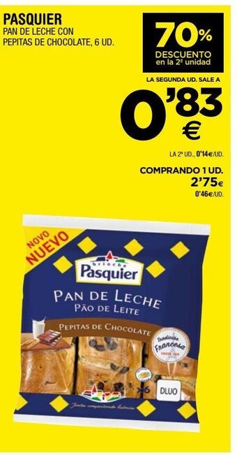 BM Supermercados Pan de leche pasquier oferta