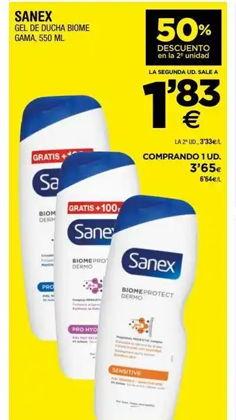 BM Supermercados Gel de baño sanex oferta