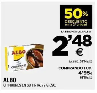 BM Supermercados Chipirones en su tinta albo oferta