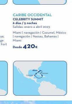 Viajes El Corte Inglés Caribe occidental celebrity summit 6 días / 5 noches salidas: enero a abril 2023 miami miami | navegación | cozumel, méxi oferta