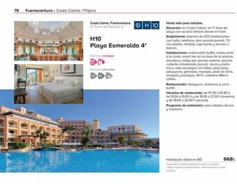 Viajes El Corte Inglés 76 fuerteventura - costa calma / pájara parets costa calma. fuerteventura. c/ punta del roquito, 2. h10 playa esmeralda 4 oferta