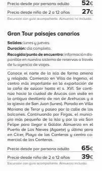 Viajes El Corte Inglés 52€ precio desde por persona adulto precio desde niño de 2 a 12 años 27€ excursión con guio acompañante almuerzo no incluido oferta