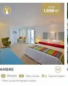 Viajes El Corte Inglés Ambre primera o todo incluido oferta luna de mil aplicada en precios desde 1.899 €* (16+) superior garden oferta