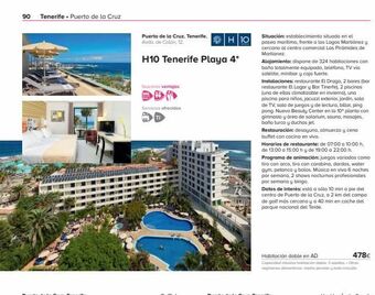Viajes El Corte Inglés 90 tenerife • puerto de la cruz . puerto de la cruz. tenerife. avda. de colón, 12 h 10 h10 tenerife playa 4* nuestros ve oferta