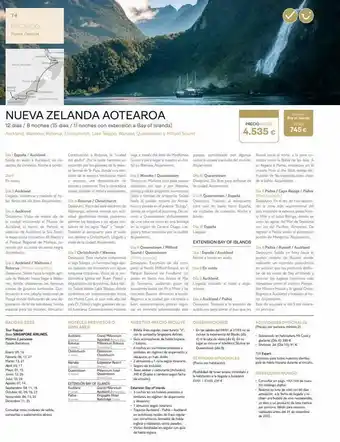 Viajes El Corte Inglés 74 pacífico nueva zelanda marcelana millard sound nueva ze dia 2 en vuelo. nueva zelanda aotearoa 12 días / 8 noches oferta