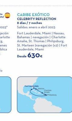 Viajes El Corte Inglés Caribe exótico celebrity reflection 8 días / 7 noches salidas: enero a abril 2023 fort lauderdale, miami | nassau, bahamas | oferta