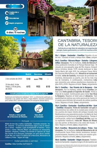 Viajes El Corte Inglés Vuelos ida y vuelta excursiones sp según programa 6 días /5 noches comillas 2 de octubre de 2022 23 de abril, 14 de may oferta