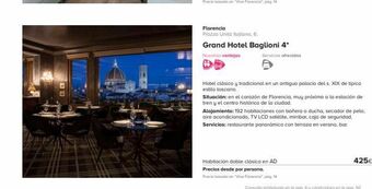 Viajes El Corte Inglés 00  florencia  piazza unità italiana, 6.  grand hotel baglioni 4*  nuestras ventajas  servicios ofrecidos  hotel clásico y tr oferta