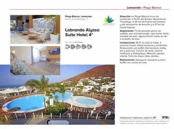 Viajes El Corte Inglés Playa blanca. lanzarote. avda. archipiélago, 7. labranda alyssa suite hotel 4* servicios ofrecidos 286860 labranda lanza oferta
