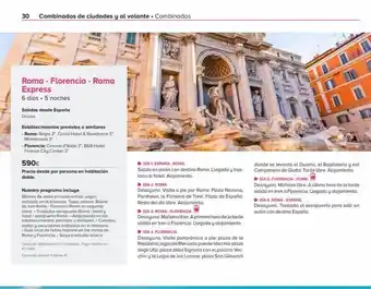 Viajes El Corte Inglés 30 combinados de ciudades y al volante. combinados roma - florencia - roma express 6 días. 5 noches salidas desde españa d oferta
