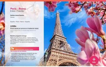 Viajes El Corte Inglés París - roma 8 días. 7 noches salidas desde españa diarias españa > paris > roma > españa 2.109€ precio desde por persona oferta