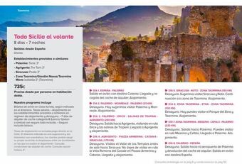 Viajes El Corte Inglés Taormina todo sicilia al volante 8 días. 7 noches salidas desde españa diarios. establecimientos previstos o similares - oferta