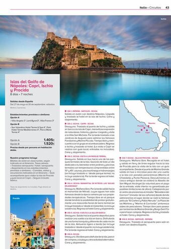 Viajes El Corte Inglés Islas del golfo de nápoles: capri, ischia y procida 8 días. 7 noches salidas desde españa del 27 de mayo al 30 de septiemb oferta