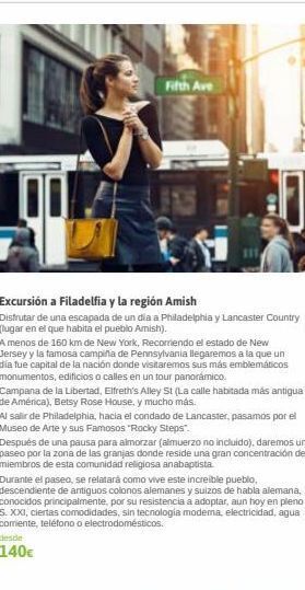 Viajes El Corte Inglés Excursión a filadelfia y la región amish disfrutar de una escapada de un dia a philadelphia y lancaster country (lugar en el oferta