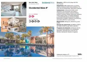 Viajes El Corte Inglés Tourmundial.es san josé. ibiza. c/ valencia, 23-27. nuestras ventajas servicios ofrecidos occidental ibiza 4* occidenta oferta