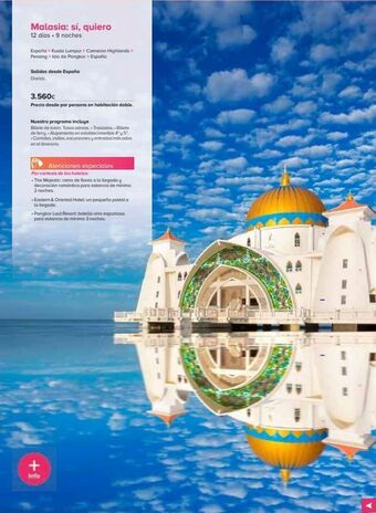 Viajes El Corte Inglés Malasia: sí, quiero 12 días. 9 noches españa > kuala lumpur > cameron highlands > penang > isla de pangkor > españa salidas oferta