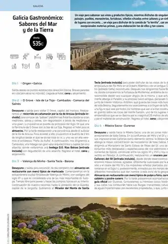 Viajes El Corte Inglés Pag 20 circuitos culturales galicia galicia gastronómico: sabores del mar y de la tierra desde 535€ 26 11 a un viaje pa oferta