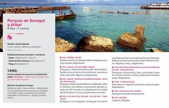 Viajes El Corte Inglés Parques de senegal y playa 9 días. 7 noches nuestras ventajas salidas desde españa lunes, viernes, sábados y domingos. mem oferta