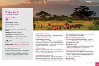 Viajes El Corte Inglés Karibu kenia 8 días. 6 noches nuesticis ventajas salidas desde españa opción a: lunes y sábados minimo 2 personas establec oferta