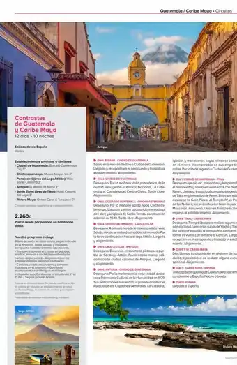 Viajes El Corte Inglés Buna contrastes de guatemala y caribe maya 12 días. 10 noches salidas desde españa mortes. establecimientos previstos o si oferta