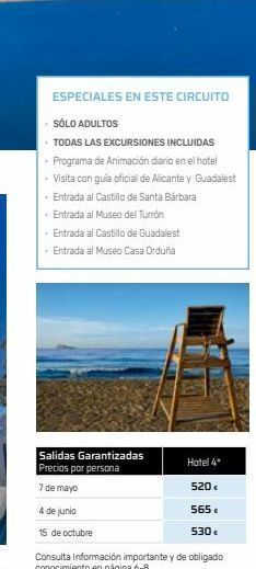 Viajes El Corte Inglés Especiales en este circuito  sólo adultos  todas las excursiones incluidas programa de animación diario en el hotel  - visita oferta