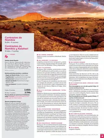 Viajes El Corte Inglés Contrastes de namibia 9 días. 6 noches contrastes de namibia y kalahari 10 días. 7 noches nuestros ventajas salidas desde oferta