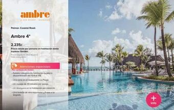 Viajes El Corte Inglés Ambre abun resort mauritive palmar. coastal road. ambre 4* 2.235€ precio desde por persona en habitación doble superior oferta