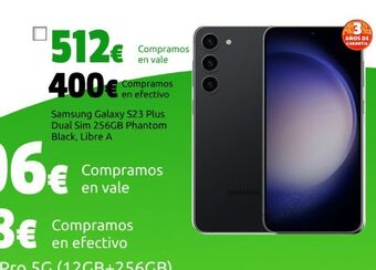 CeX Samsung galaxy s23 plus dual sim 256gb phantom black, libre a oferta