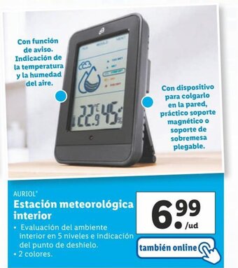 Lidl AURIOL Estación meteorológica interior oferta