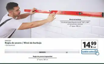 Lidl PARKSIDE Regla de yesero / Nivel de burbuja oferta