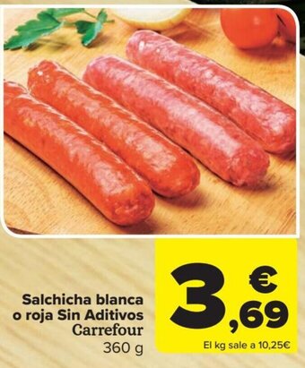 Carrefour Salchicha blanca o roja Sin Aditivos Carrefour 360 g oferta